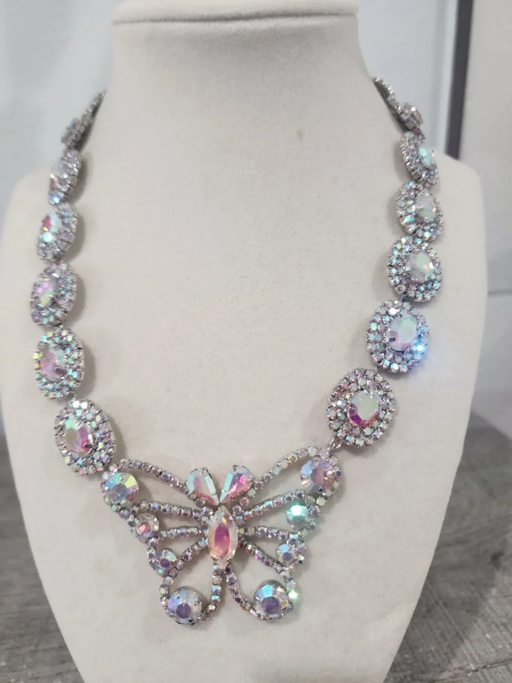 Crystal Statement Butterfly Necklace